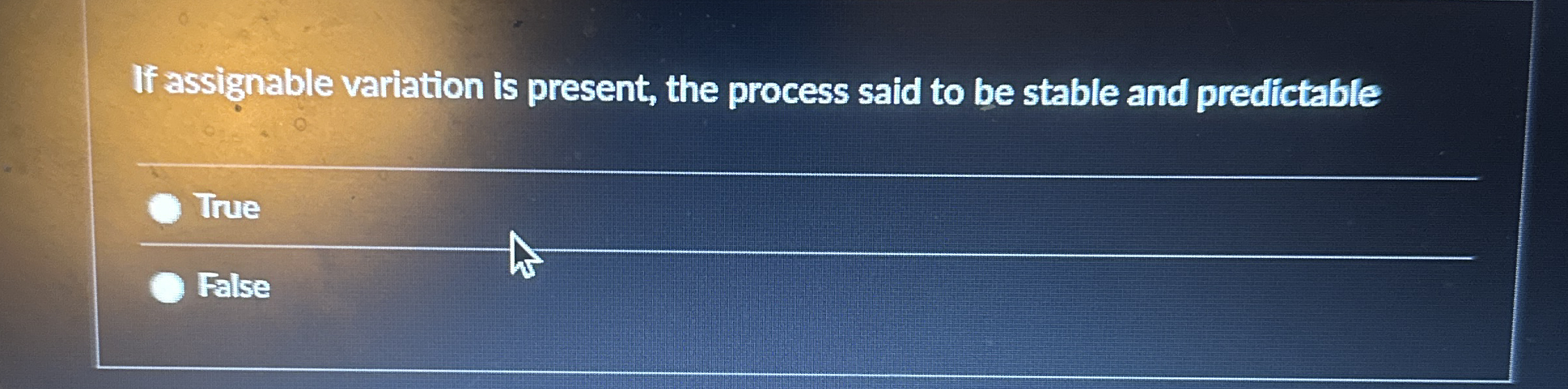 If assignable variation is present, the process