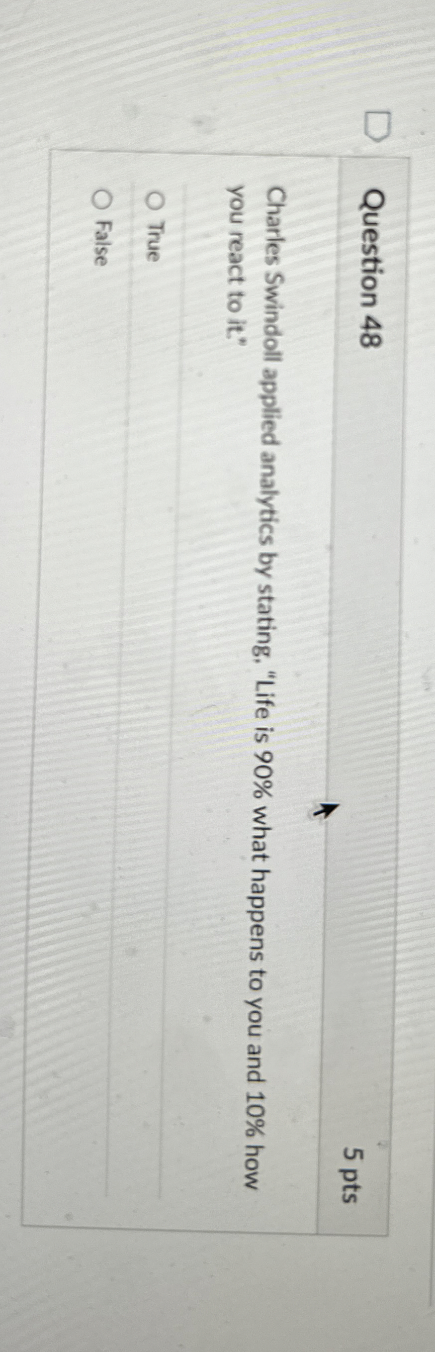 Question 4 8 5 pts Charles Swindoll applied