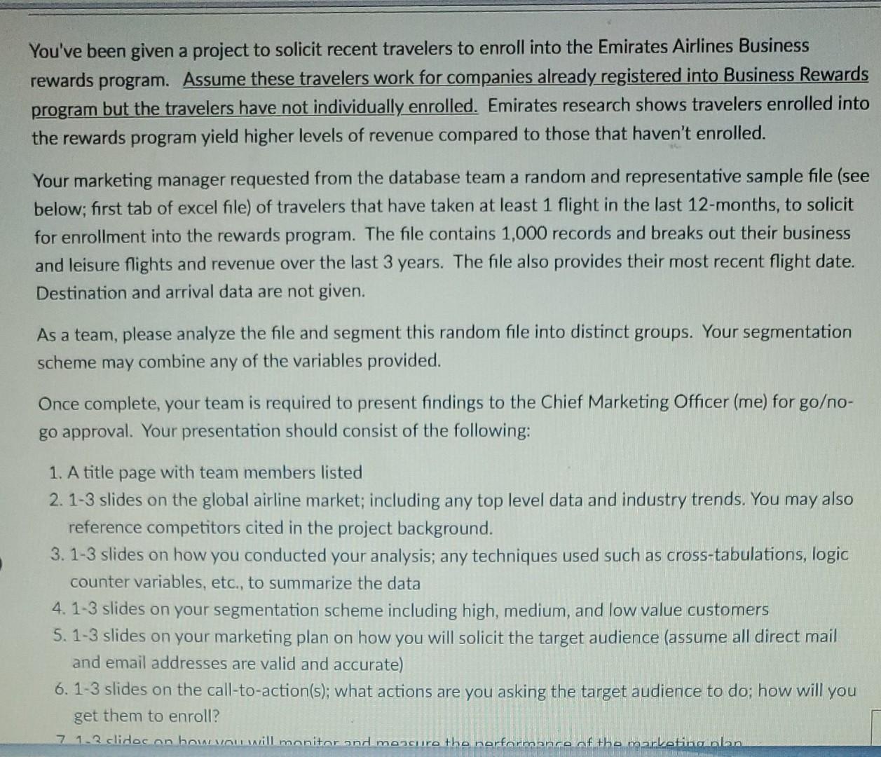 I do not understand how to complete this project