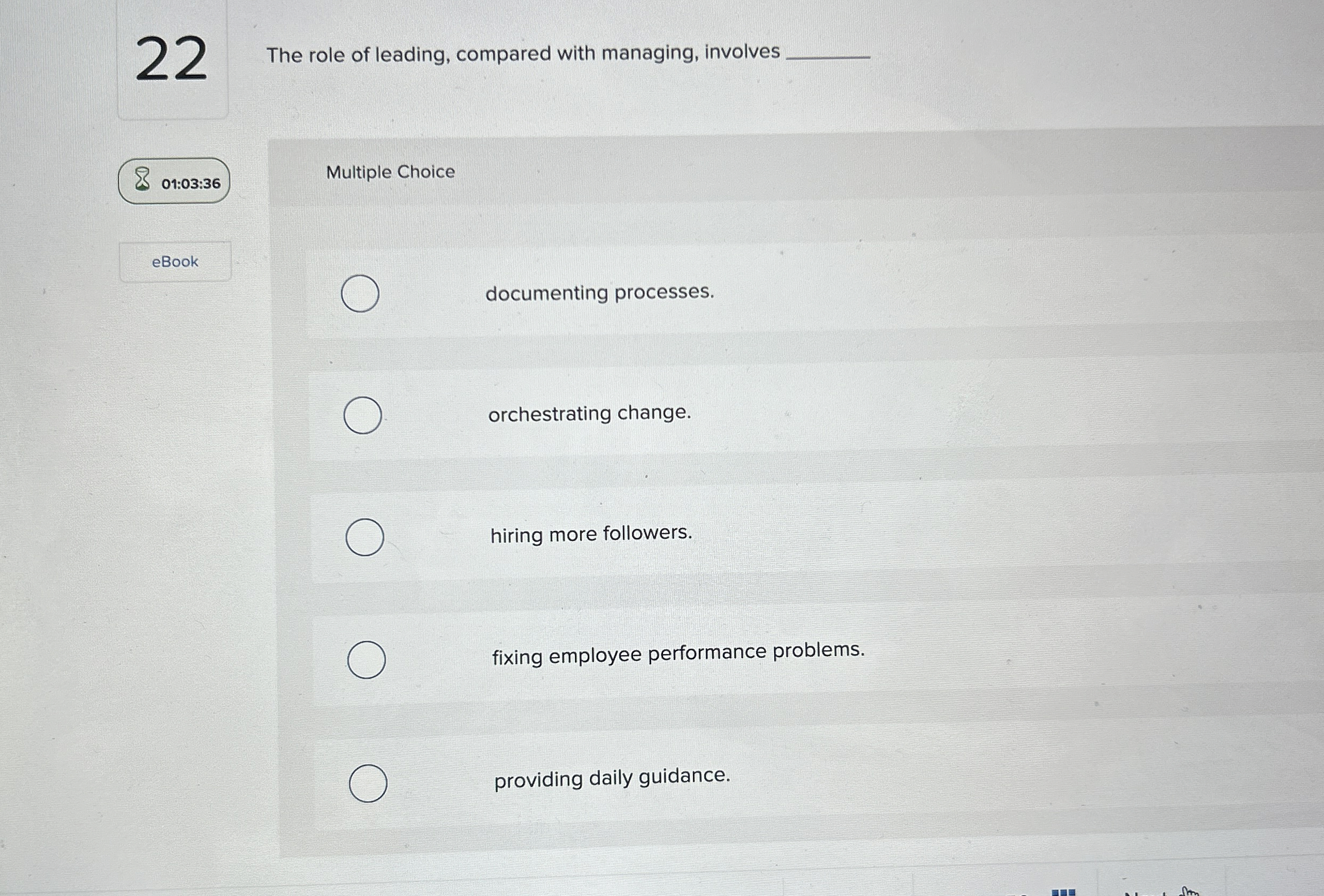 2 2 The role of leading, compared with managing,
