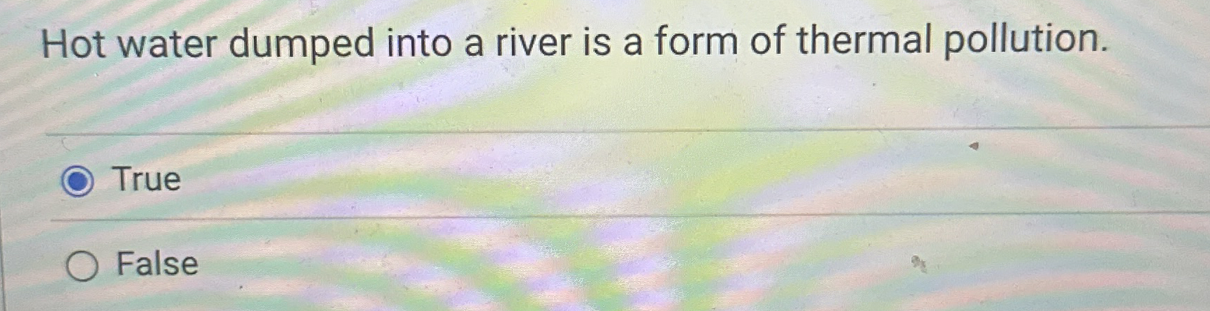 Hot water dumped into a river is a form of