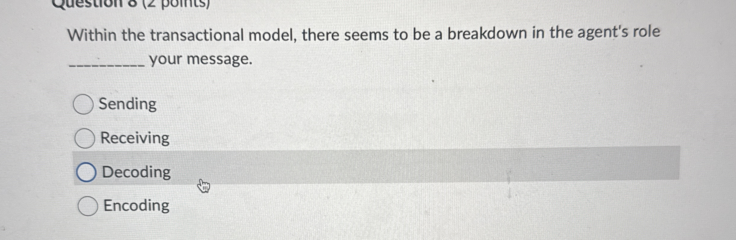 Within the transactional model, there seems to be