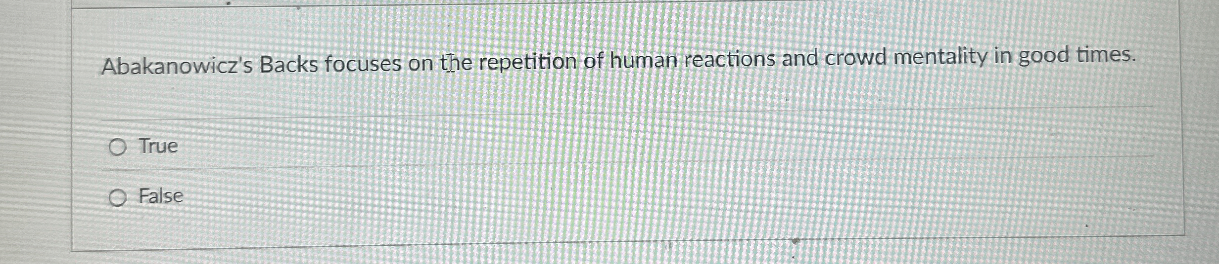 Abakanowicz's Backs focuses on the repetition of