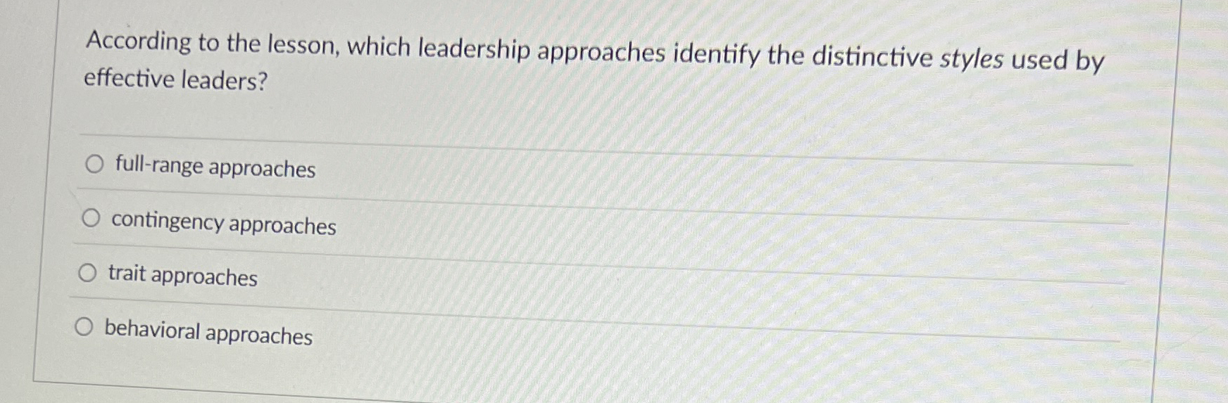 According to the lesson, which leadership
