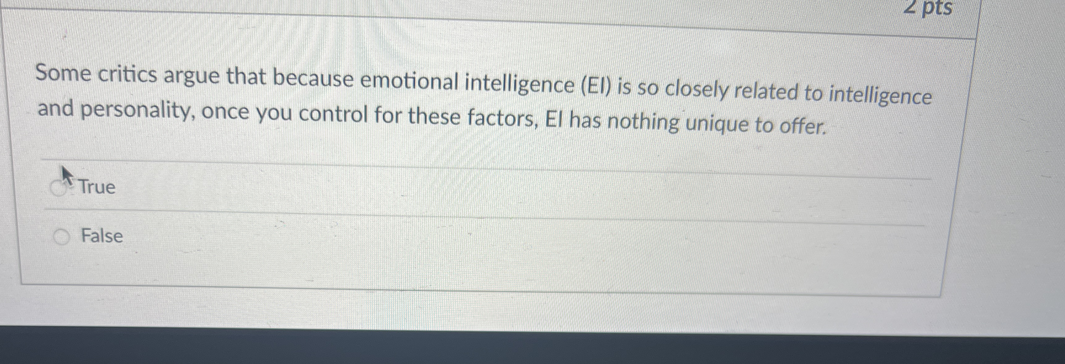2 pts Some critics argue that because emotional