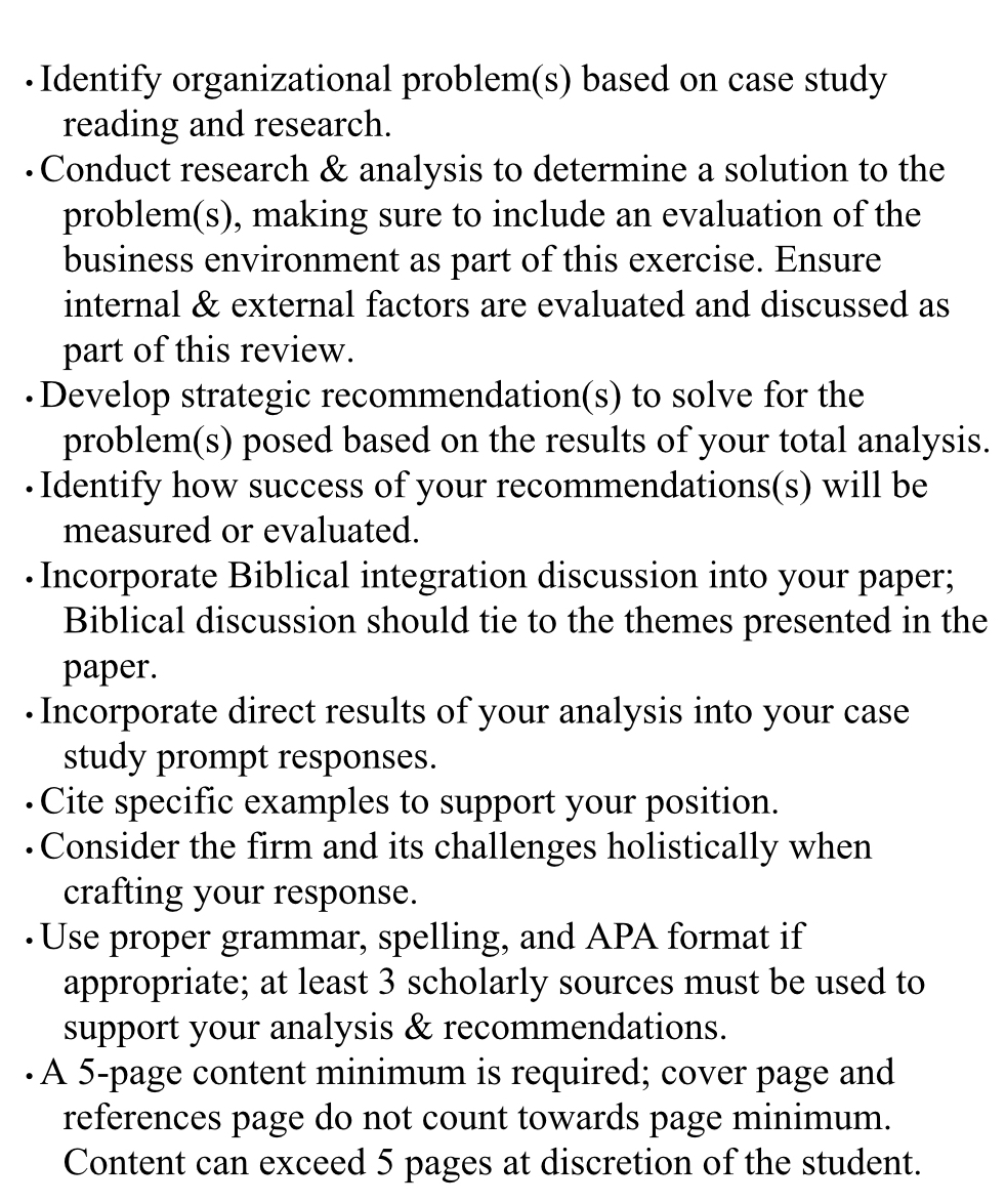 Identify organizational problem ( s ) based on