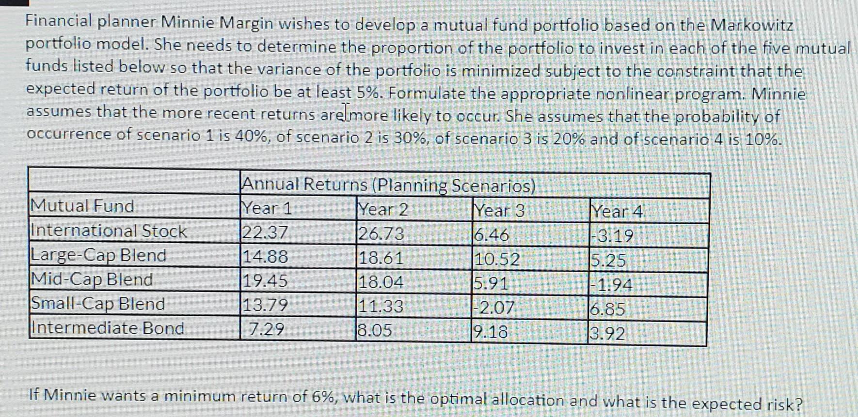 Please show all steps in excel with formulas and