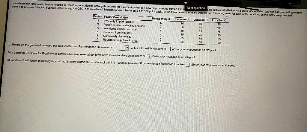 helppppp! from 1 to 5 on each factor. sou het
