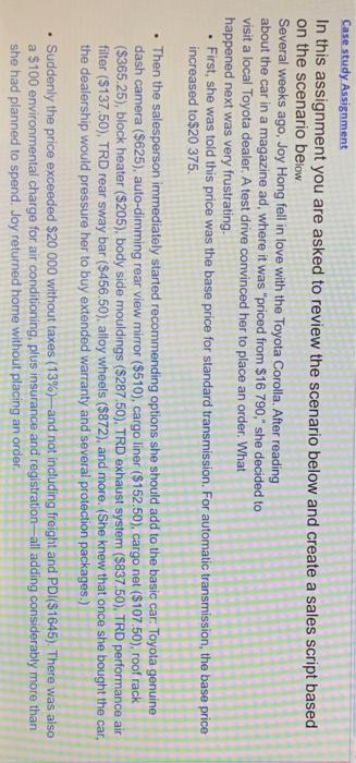 o CD in 2 O 09 CD Case study Assignment In this