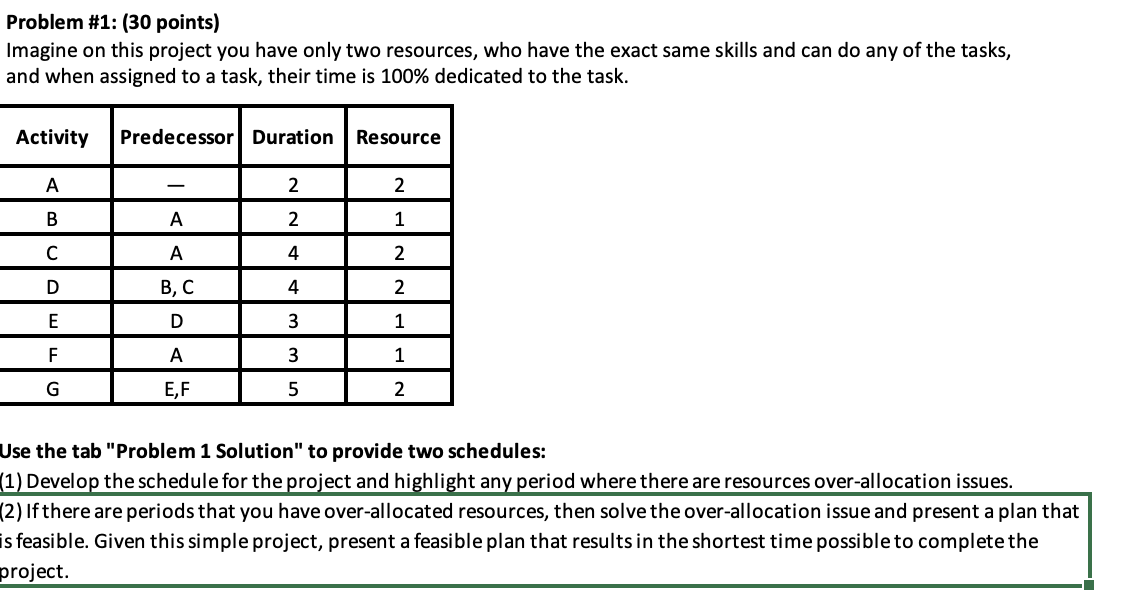 Problem \ # 1 : ( 3 0 points ) Imagine on this
