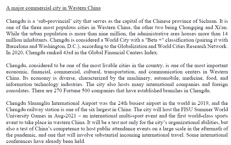 SECTION A - CASE ANALYSIS (TOTAL 70 MARKS) China