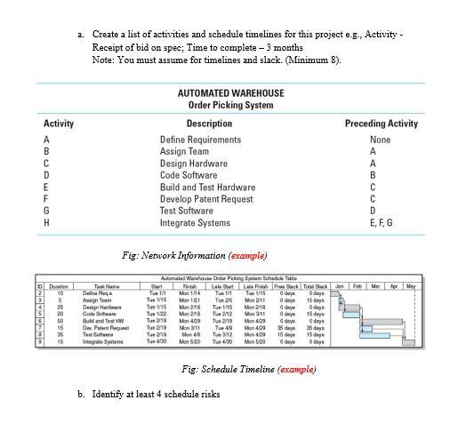 Case Study #1: Project Scheduling *I've called