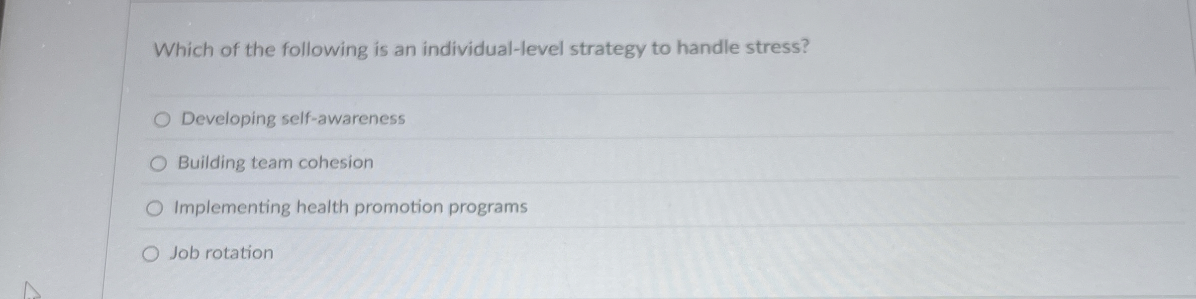 Which of the following is an individual - level
