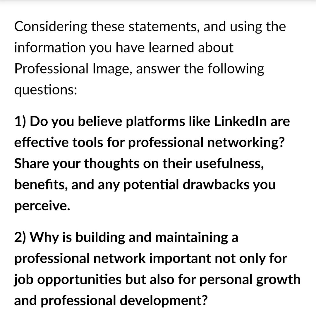 Review the the two statements below. After you