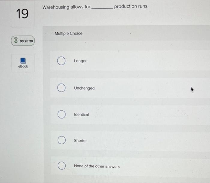 Logistics should be efficient enough to minimize