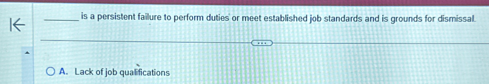 is a persistent failure to perform duties or meet