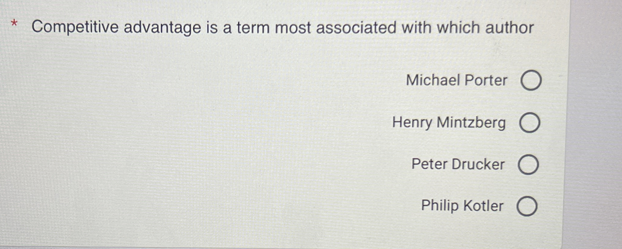 Competitive advantage is a term most associated