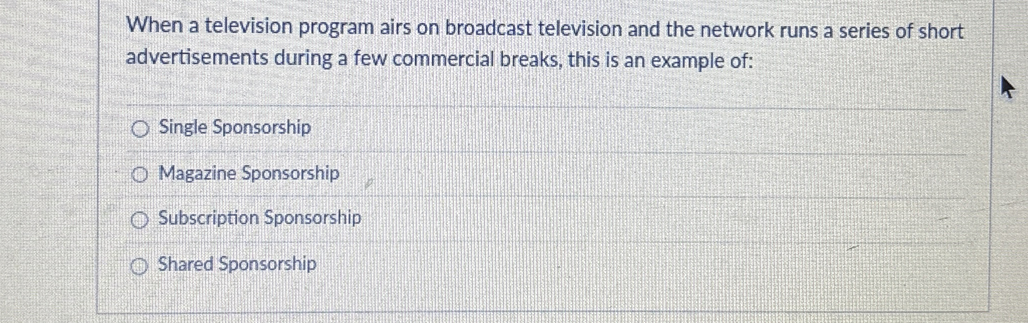 When a television program airs on broadcast