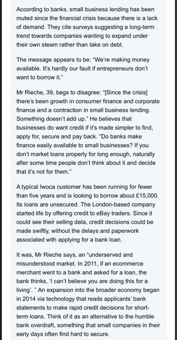 3. Describe five external business environment