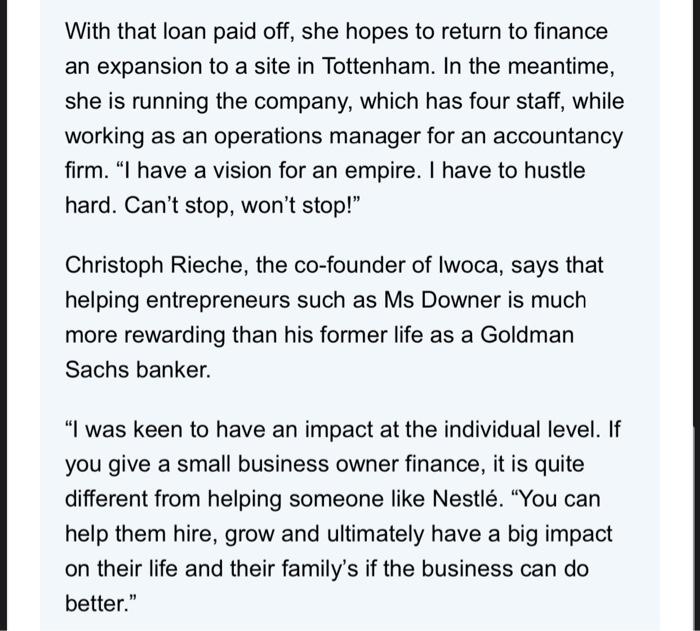 3. Describe five external business environment