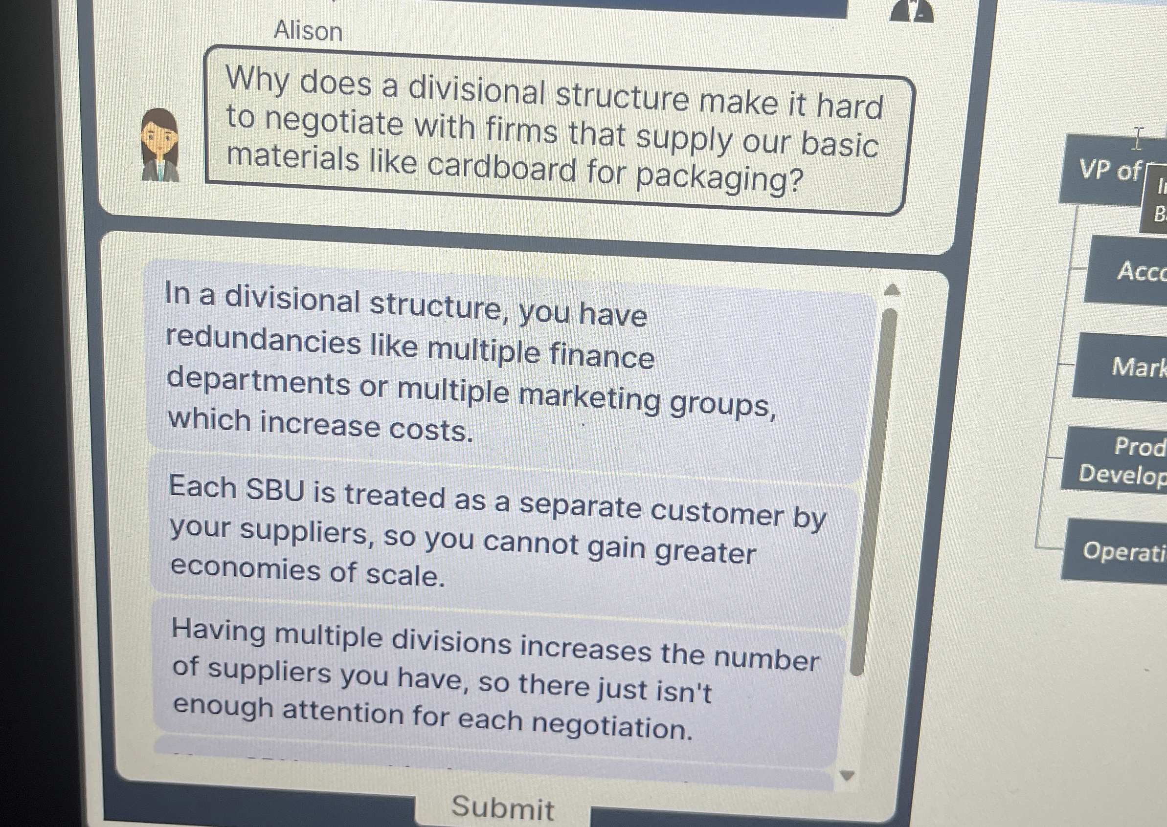 Alison Why does a divisional structure make it