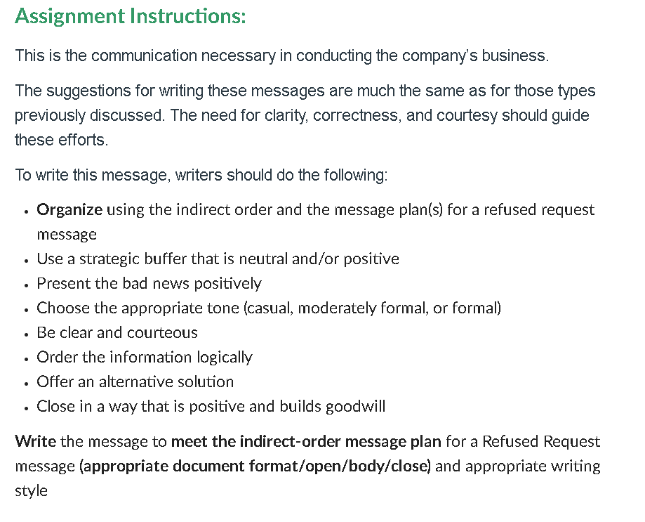 Assignment Instructions: This is the