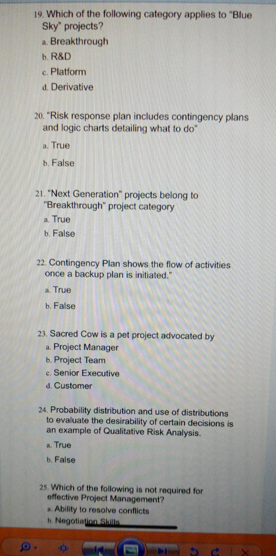 1. Which of the following is not a characteristic