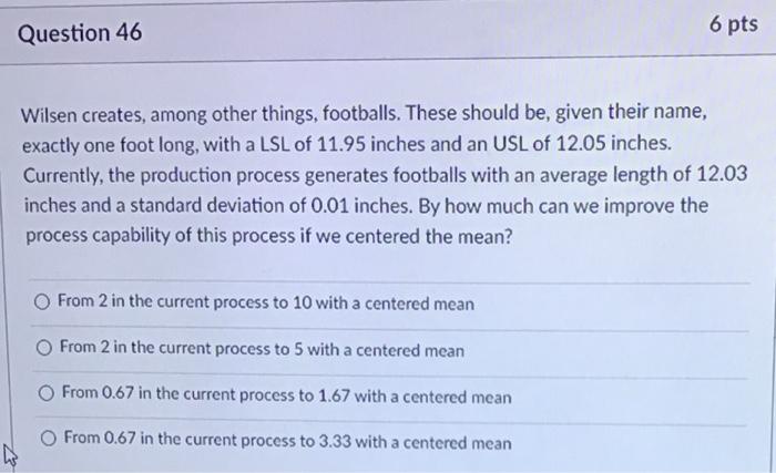 Question 44 6 pts Autoliv in Ogden, Utah creates