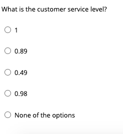 Weekly demand at a beer store is 200 cans with a