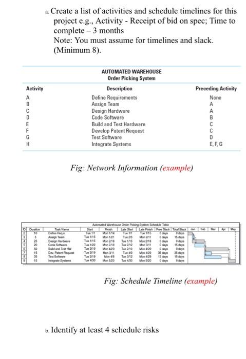 Case Study #1: Project Scheduling 