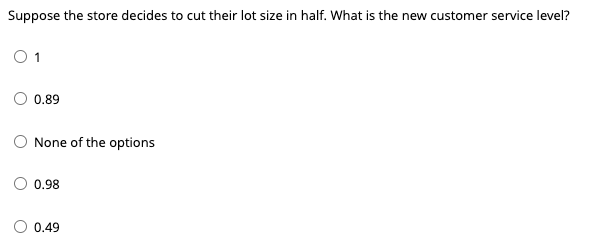 Weekly demand at a beer store is 200 cans with a