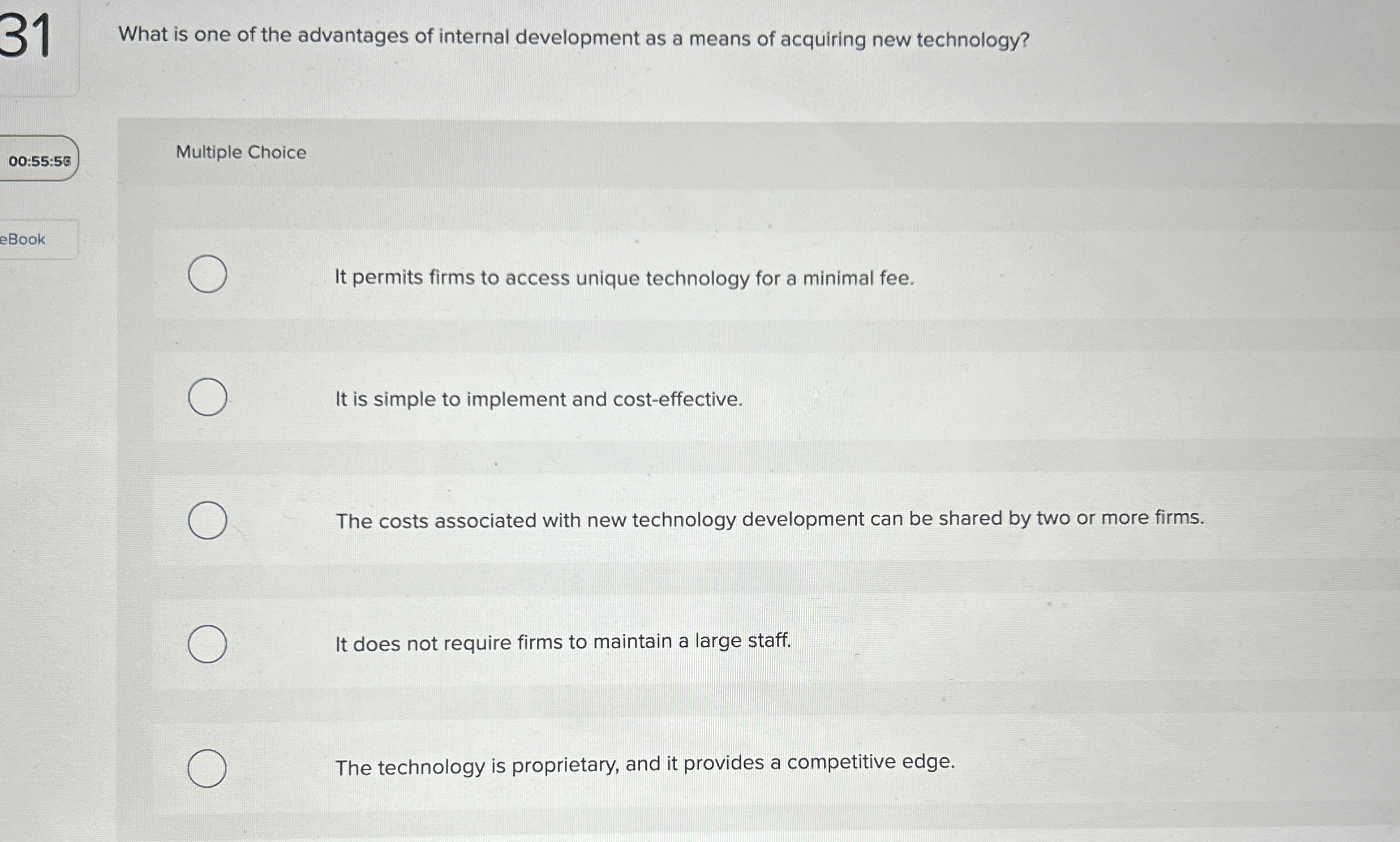 3 1 What is one of the advantages of internal