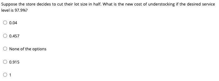 Weekly demand at a beer store is 200 cans with a