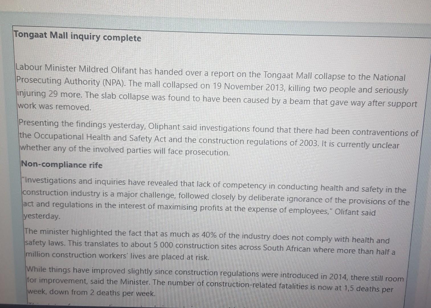 project management l read the case study and