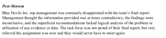 The task forces first meeting was described as a