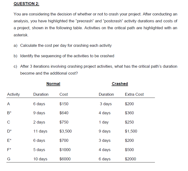 please solve B and C, or the whole question.