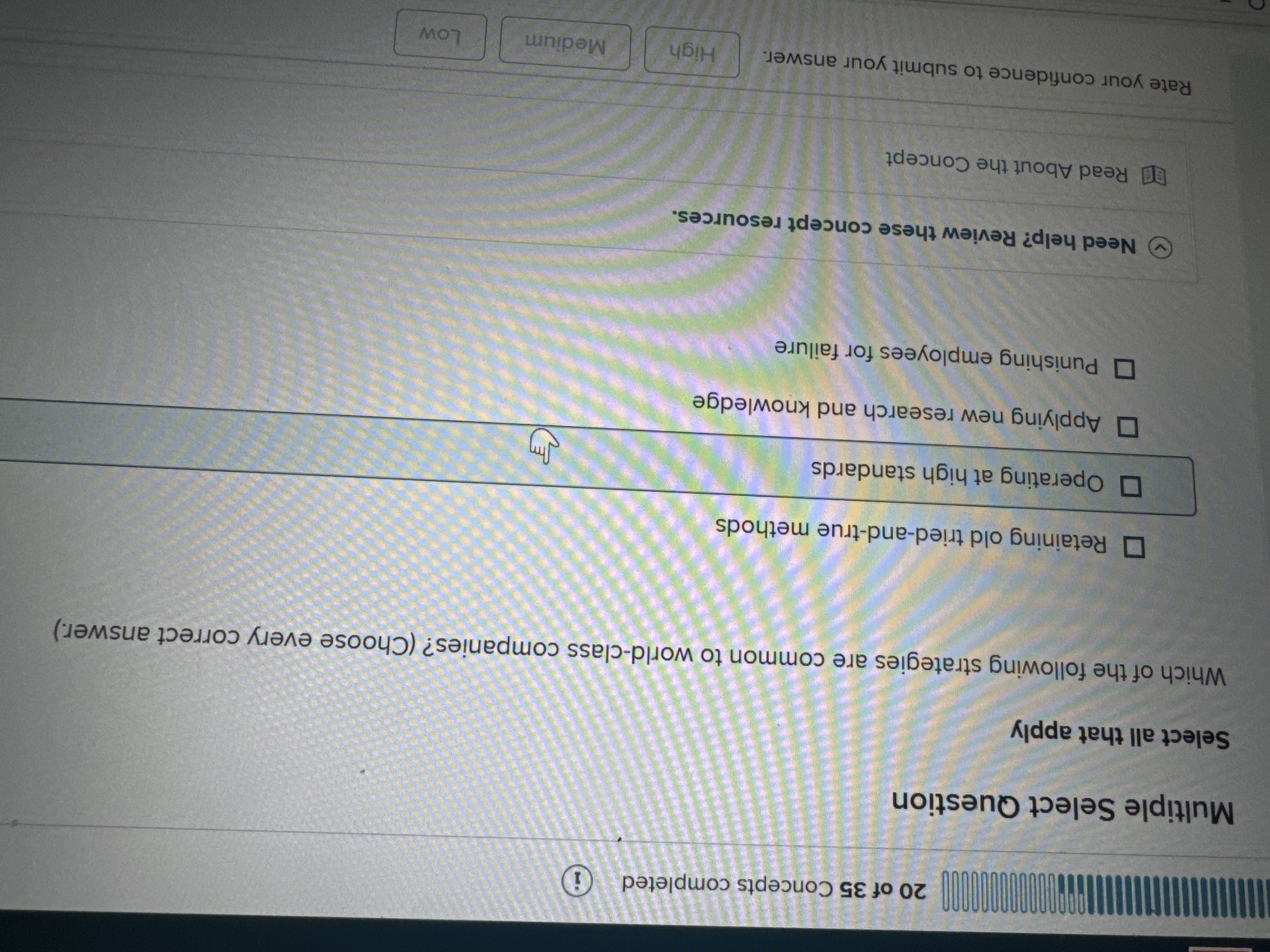 Multiple Select Question Select all that apply