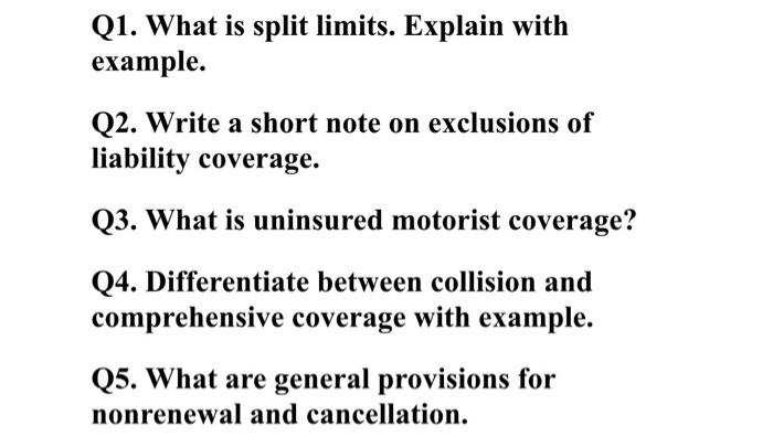 Q1. What is split limits. Explain with example.