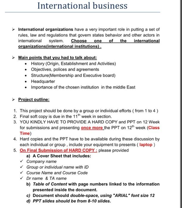 unesco International business International