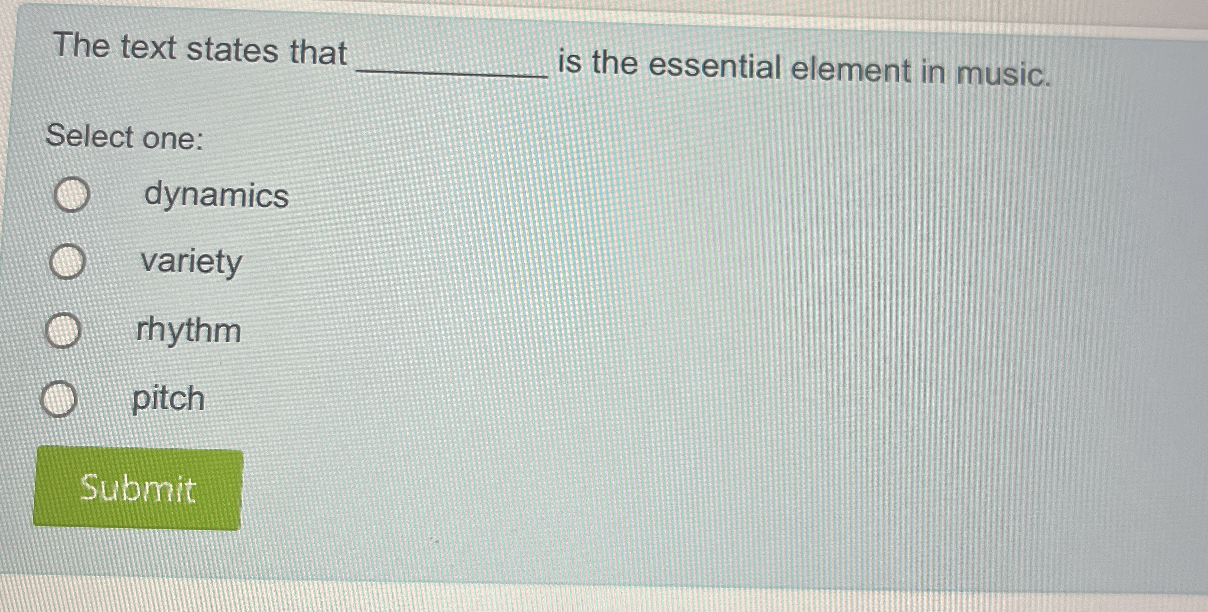 The text states that is the essential element in