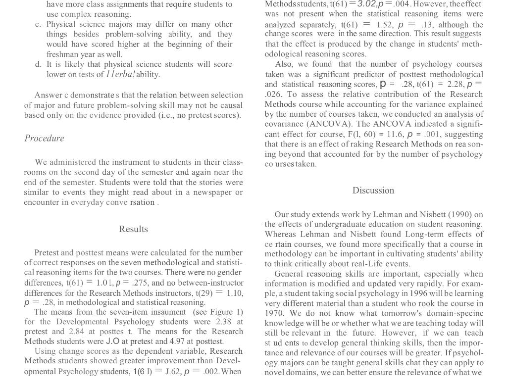 What variables were studied? What were the