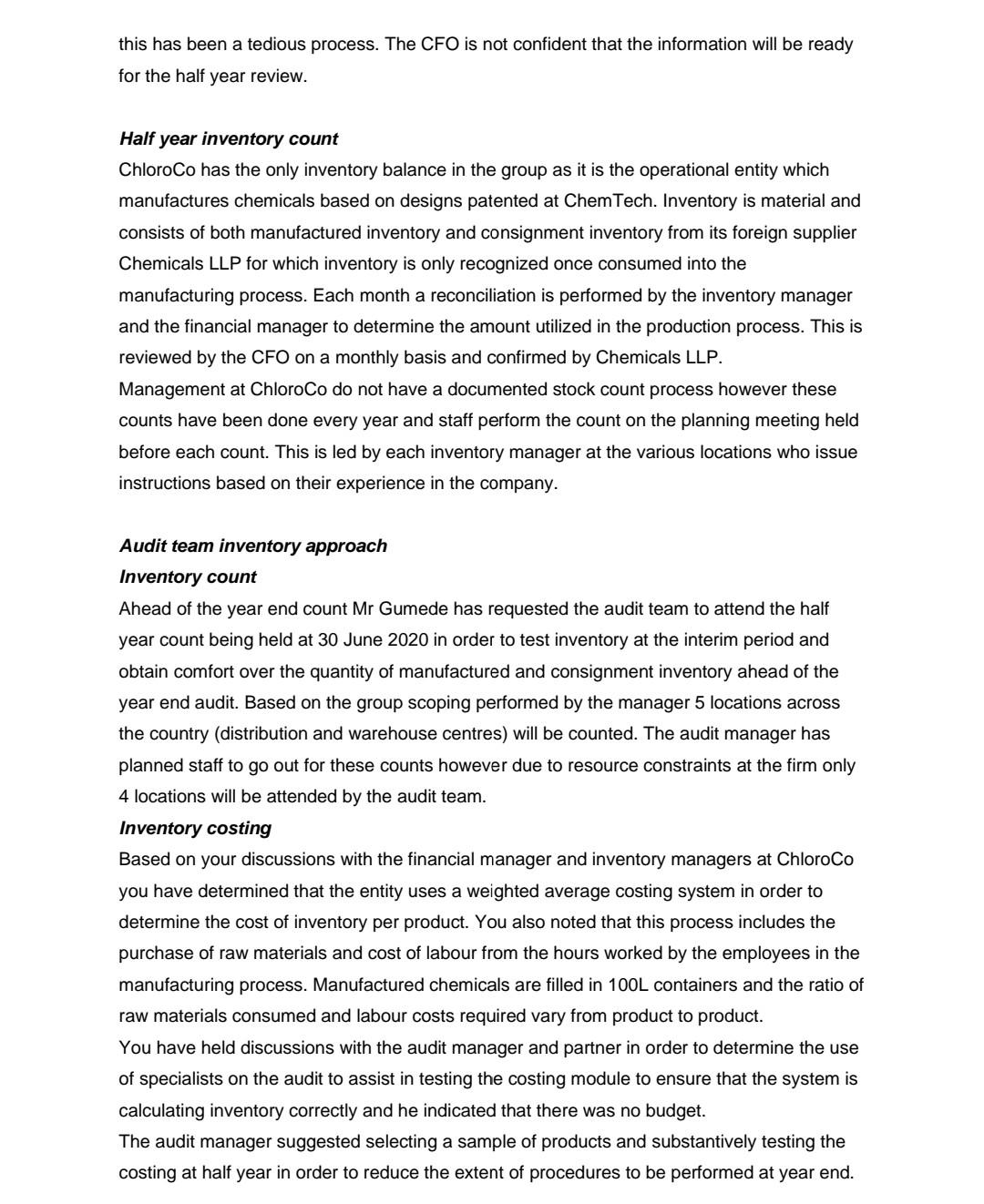 READ THE CASE STUDY BELOW AND ANSWER THE