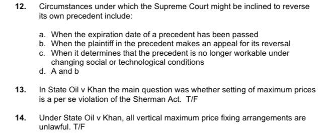 12. Circumstances under which the Supreme Court