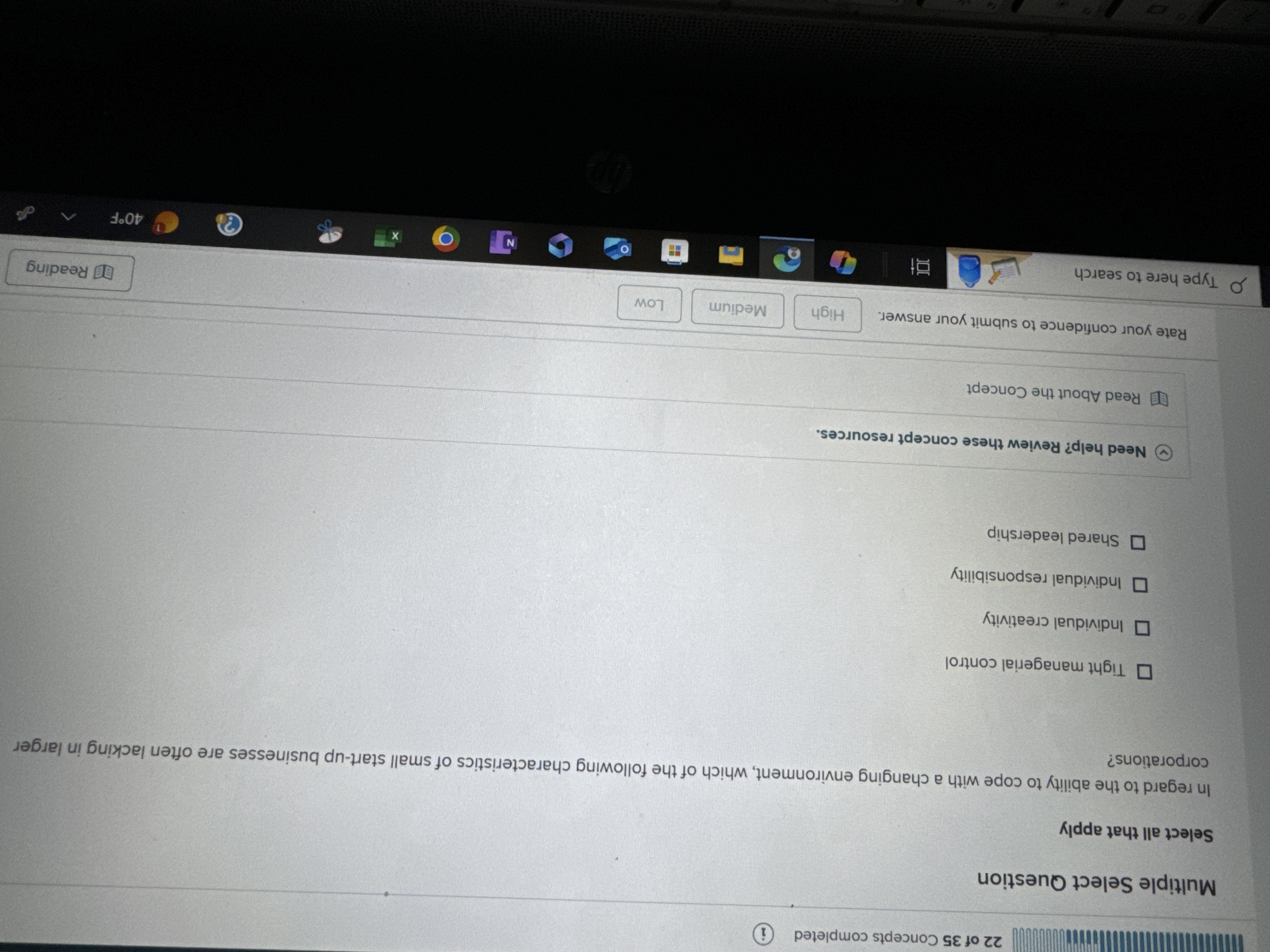 Multiple Select Question Select all that apply In