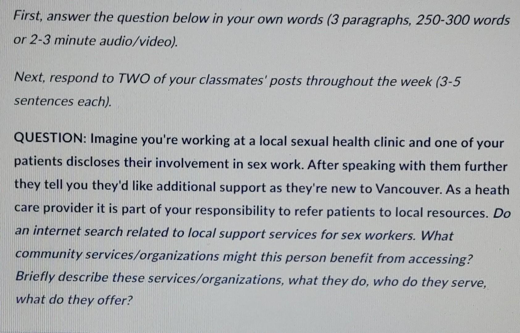 First, answer the question below in your own