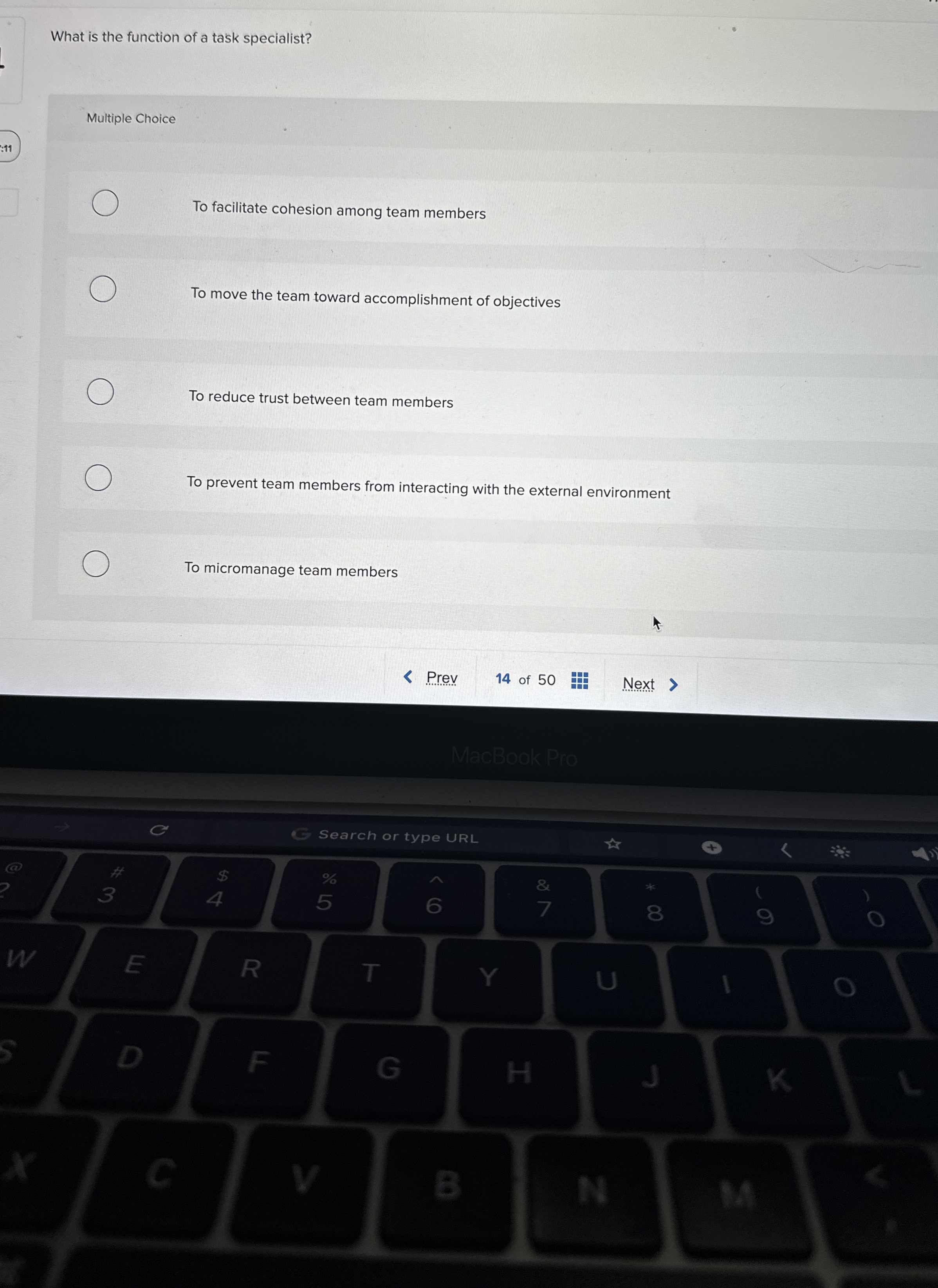 What is the function of a task specialist?