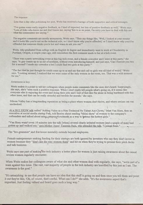 Summarize rhis article The response Less than a