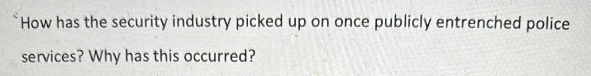 How has the security industry picked up on once