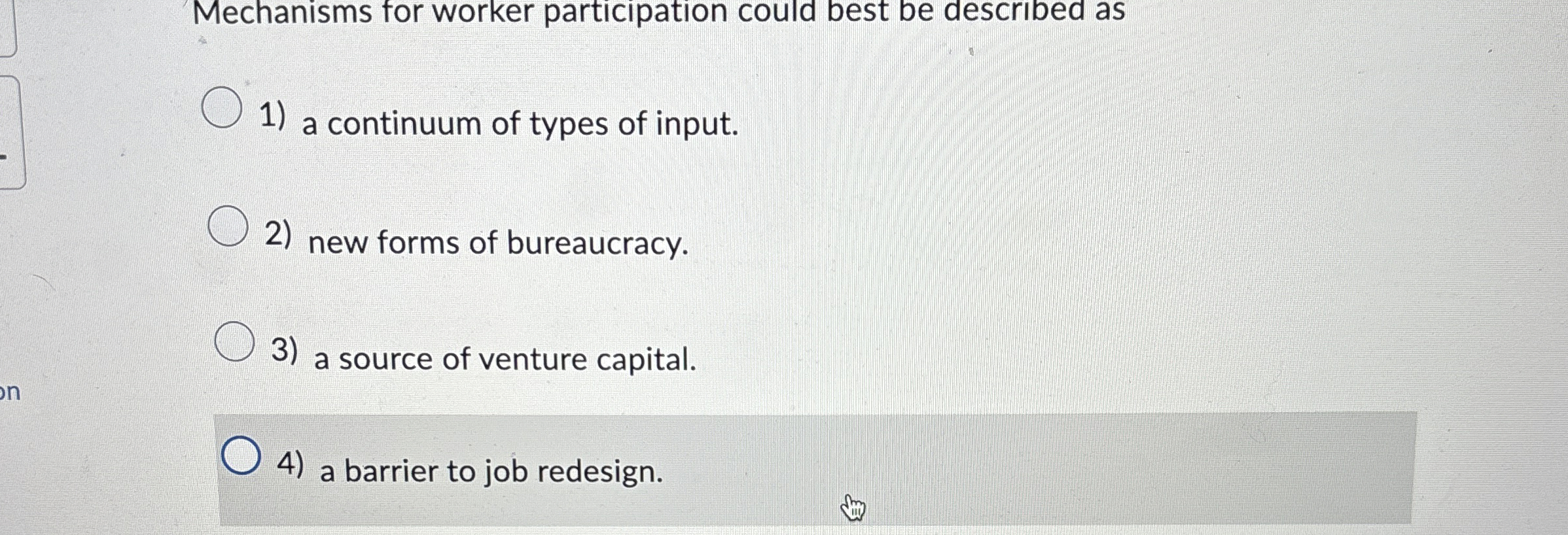 Mechanisms for worker participation could best be