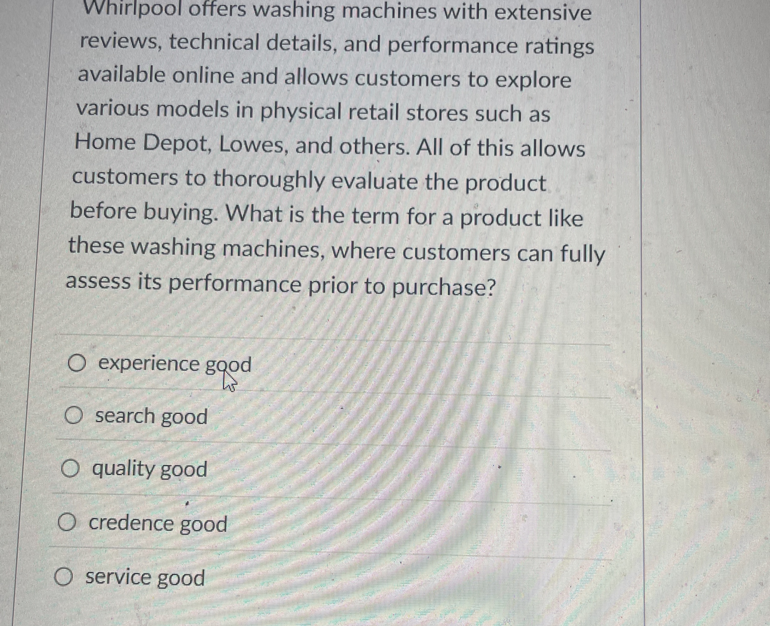 Whirlpool offers washing machines with extensive